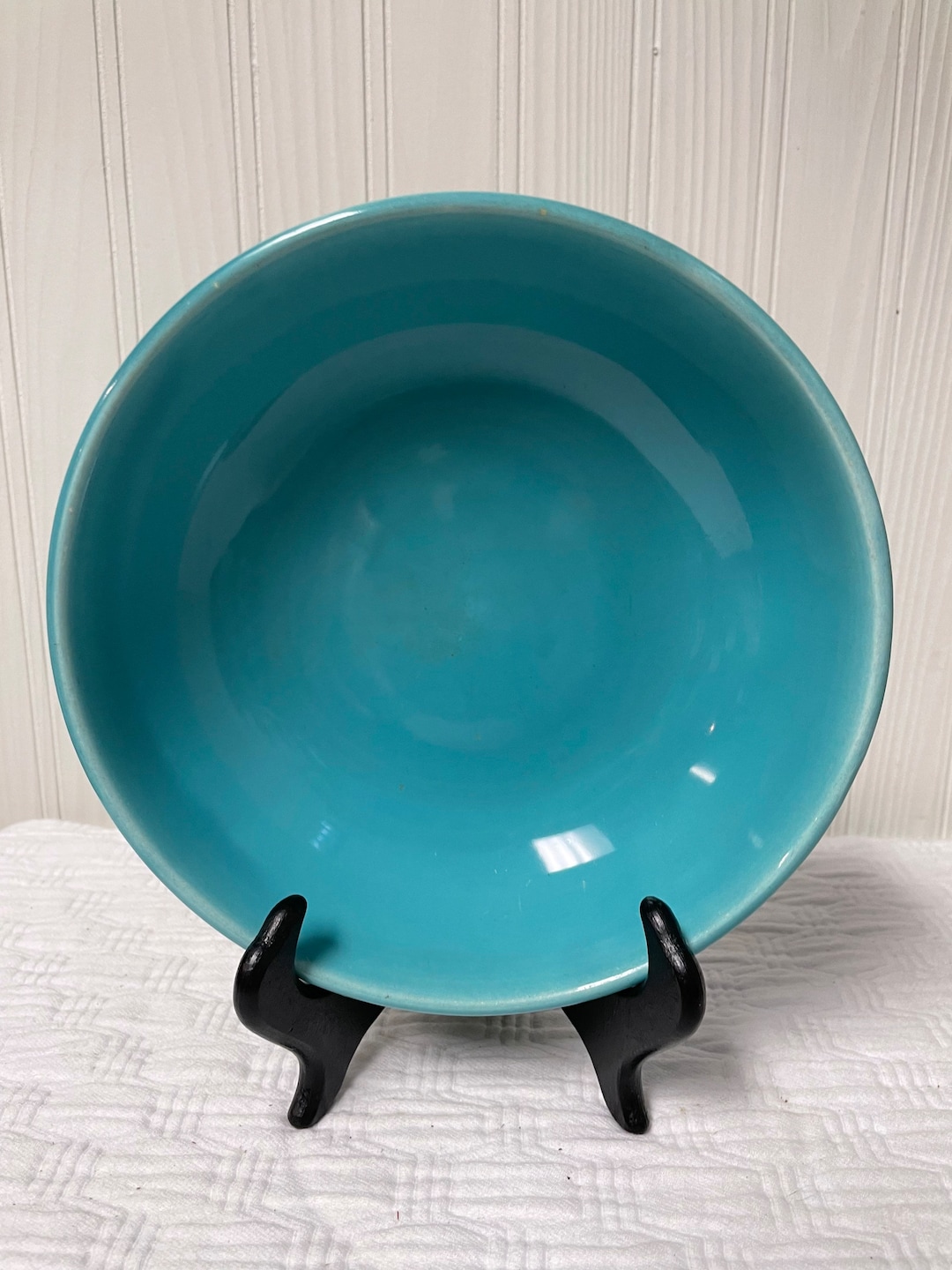 Vintage Harlequin Individual Salad Bowl Turquoise Blue fiestaware