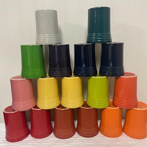 Fiesta Ware Retired Juice Tumbler - CHOICE of many colors Fiestaware cups post 1986 6 ounces 3 3/4” tall
