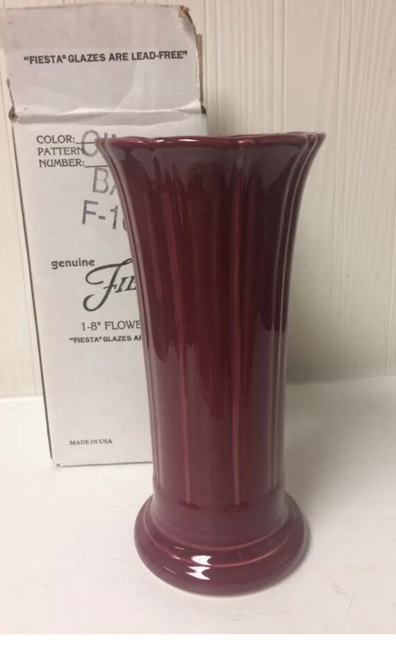 Fiesta 8 Small Flared Vase Cinnabar Fiestaware Post 86 Etsy
