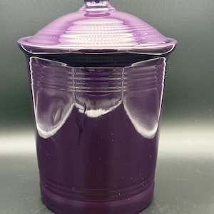 Fiesta Ware 3 quart Plum Purple Large Canister Fiestaware post 1986 color and shape cookie jar
