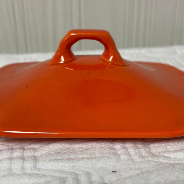 Vintage HLC Riviera sugar bowl lid only Red