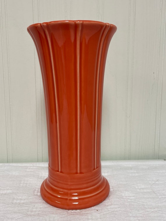Fiesta Ware 8 Small Flared Vase Persimmon Orange Fiestaware Post 86 Retired Color BEAUTIFUL Etsy Canada
