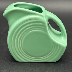 Fiesta Ware retired Seamist Sea Mist Green mini disk pitcher or creamer Fiestaware miniature post 1986 disc new
