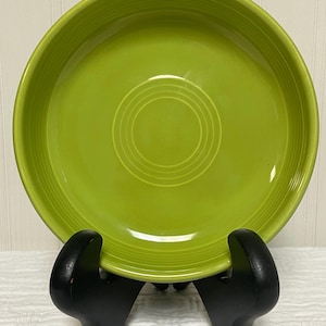 Vintage Fiesta Ware shallow dessert bowl 1950&#39;s Chartreuse Green Fiestaware