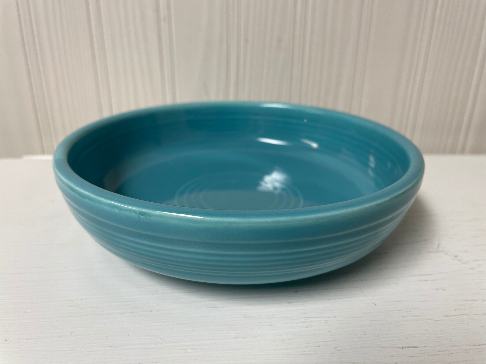 Vintage Fiesta shallow dessert bowl Turquoise blue Fiestaware Etsy