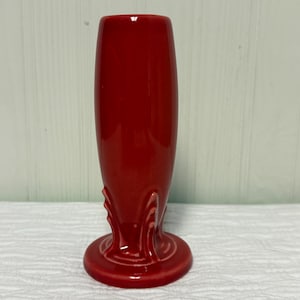 Retired Fiesta Ware Scarlet Red Post 1986 Bud Vase Fiestaware