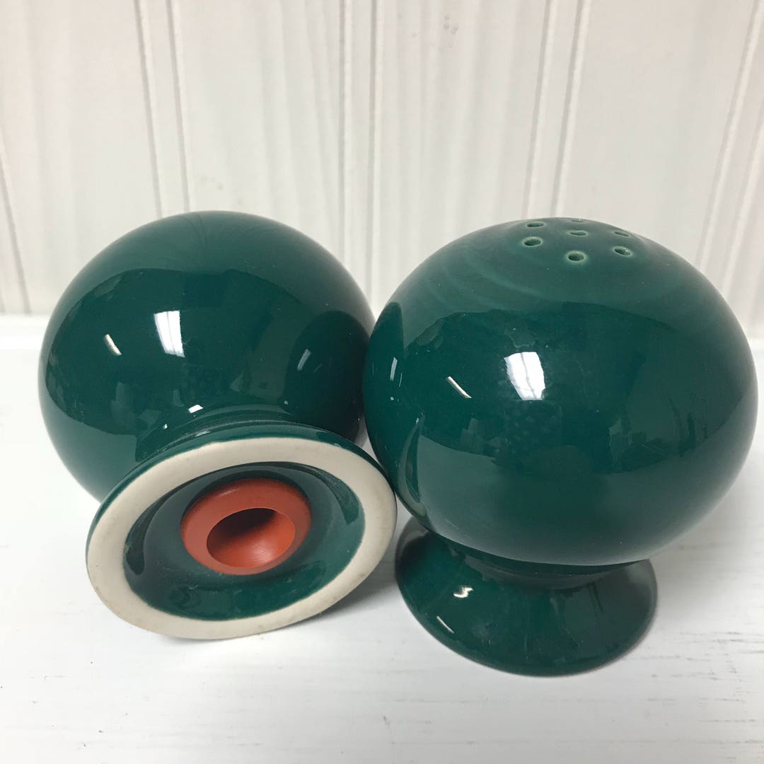 Fiesta Retired Salt and Pepper Shaker Set EVERGREEN Fiestaware Post