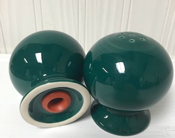 Fiesta Ware Retired salt and pepper shaker set - EVERGREEN Fiestaware post 1986 color