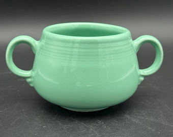 Fiesta Ware Seamist Green Sugar bowl bottom only Sea Mist figure 8 tray Fiestaware