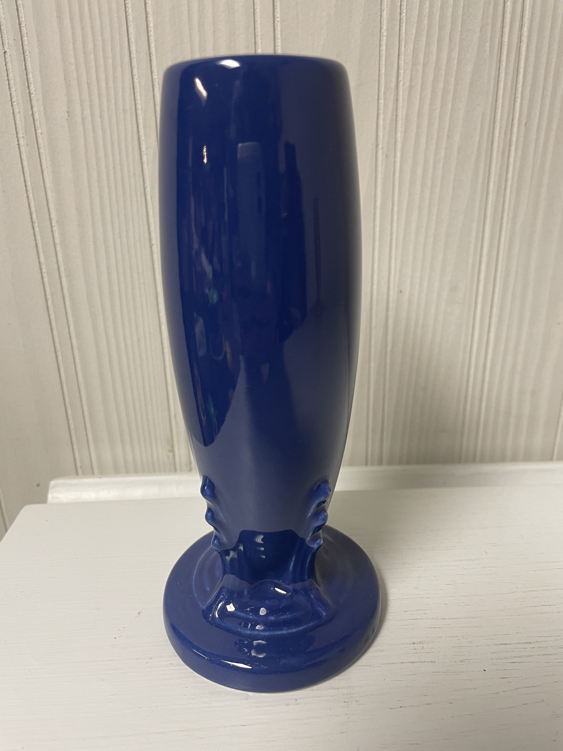 Vintage Fiesta Original Cobalt Blue Bud Vase Fiestaware Etsy