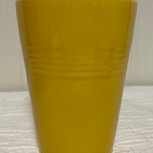Vintage Harlequin Yellow Water Tumbler (Fiestaware Family) sm. Chip