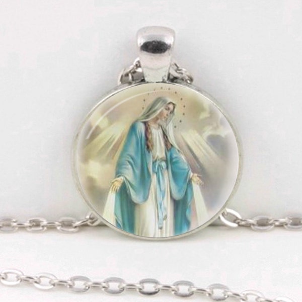 Pendant, Necklace, Jewelry, Bookmark, Keychain , Blessed Mother, Mary Religious Inspirational Virgin Mary
