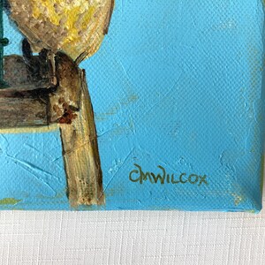 Bird Painting on 6x6 Canvas image 4