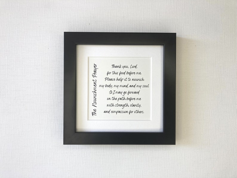 The Nourishment Prayer Framed Print image 1