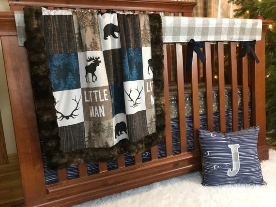 woodland crib bedding boy