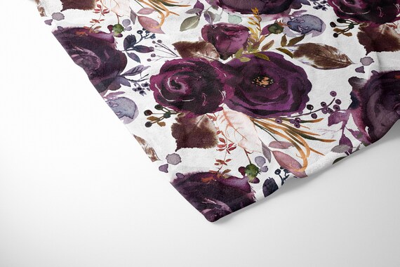 floral minky blanket