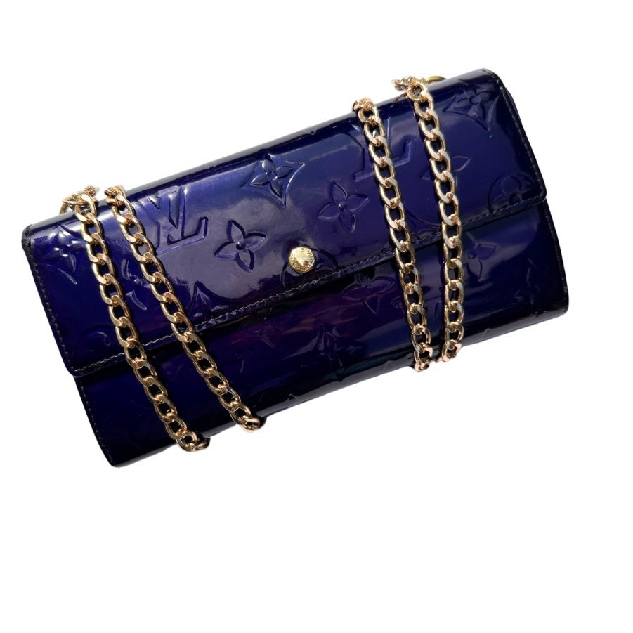 Louis Vuitton Blue Vernis Sarah Wallet