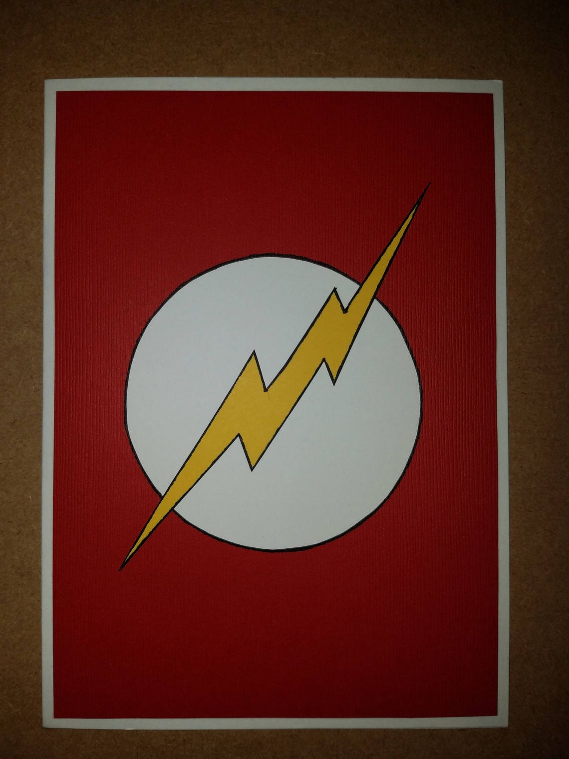 Handmade The Flash Logo greeting card Etsy