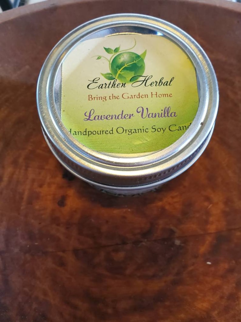 Organic Soy Candle 4oz Handpoured with Essential Oil Blend Etsy