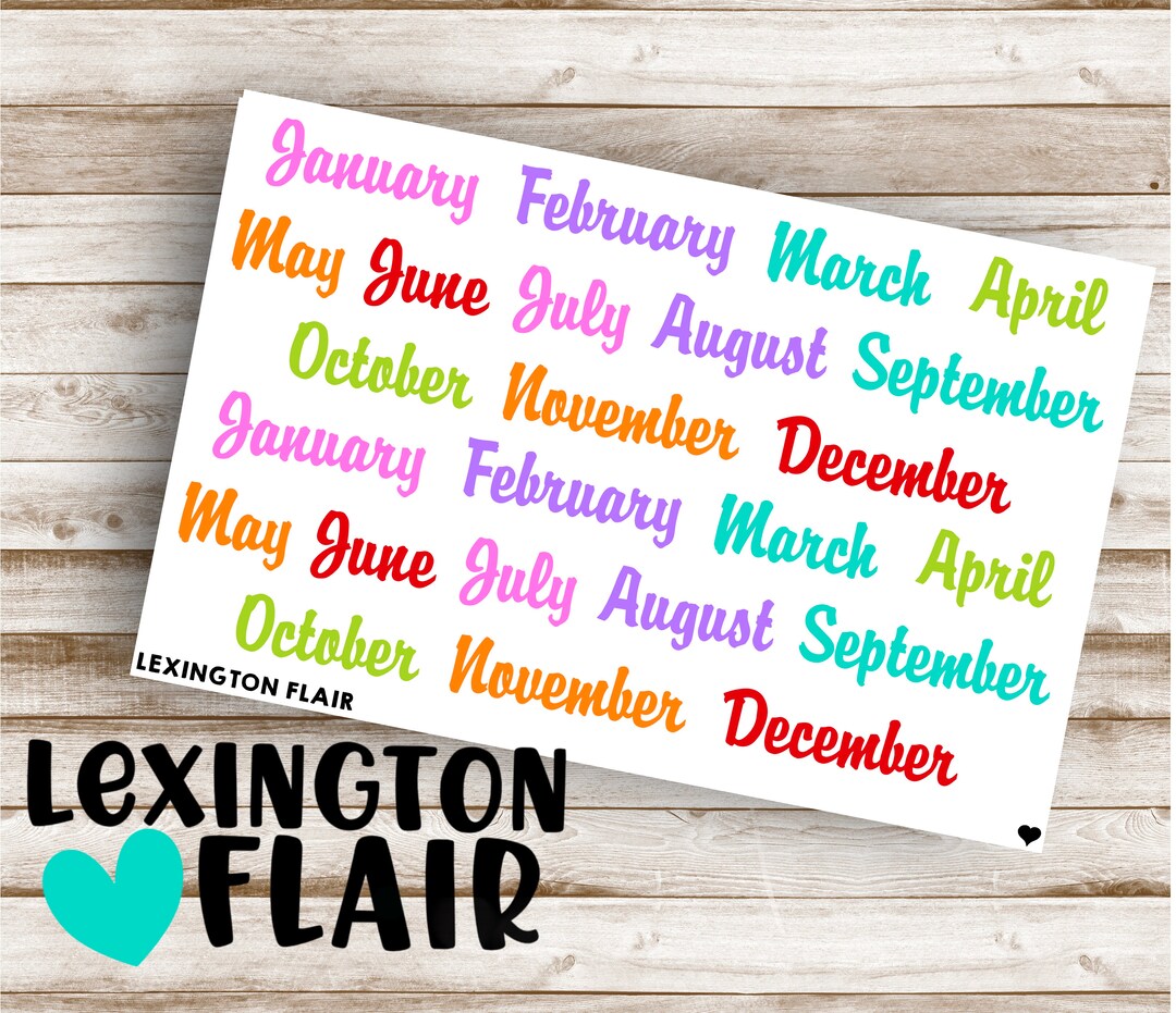 Monthly Header Large Bullet Journal Planner Stickers - Etsy