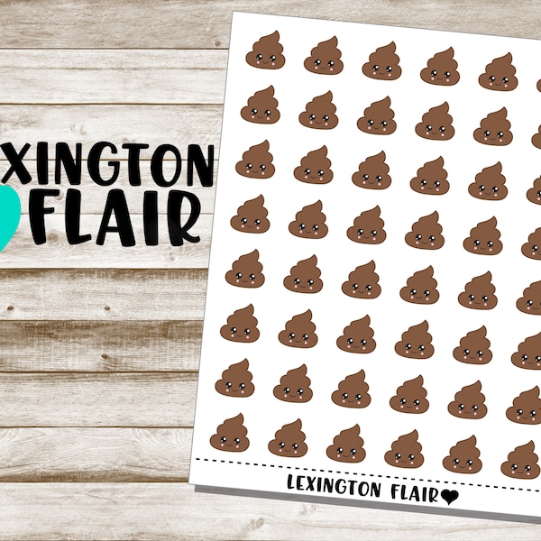 Poop Emoji - Planner Stickers