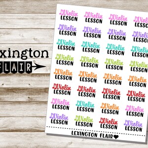 Violin Lesson - Planner Stickers