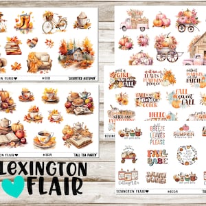 Decorative Stickers - Fall/Autum - Thanksgiving - Several designs to choose from - Planner Stickers
