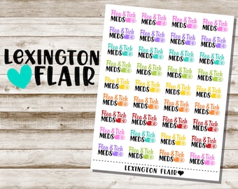 Flea & Tick Meds - Planner Stickers*