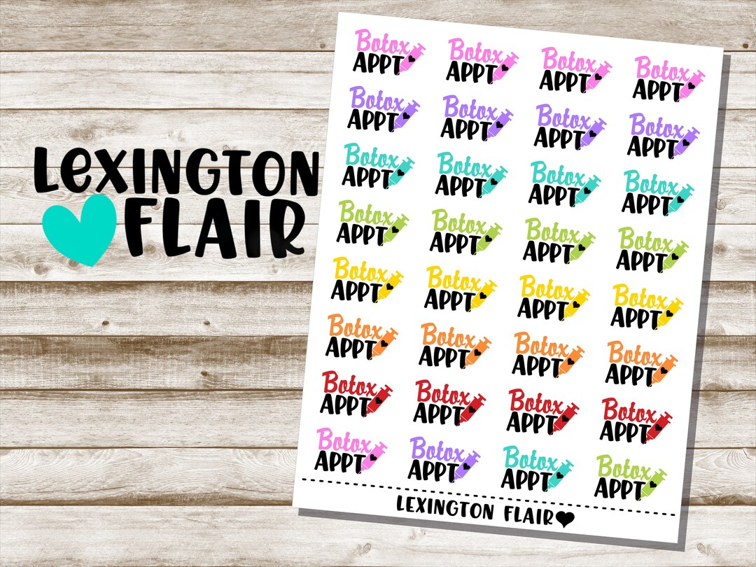 Botox Appt Planner Stickers* - Etsy
