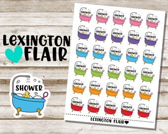 Shower or Bath Planner Stickers