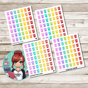 Icons - Trash Day - Trash Night or Recycling Icon Planner Stickers