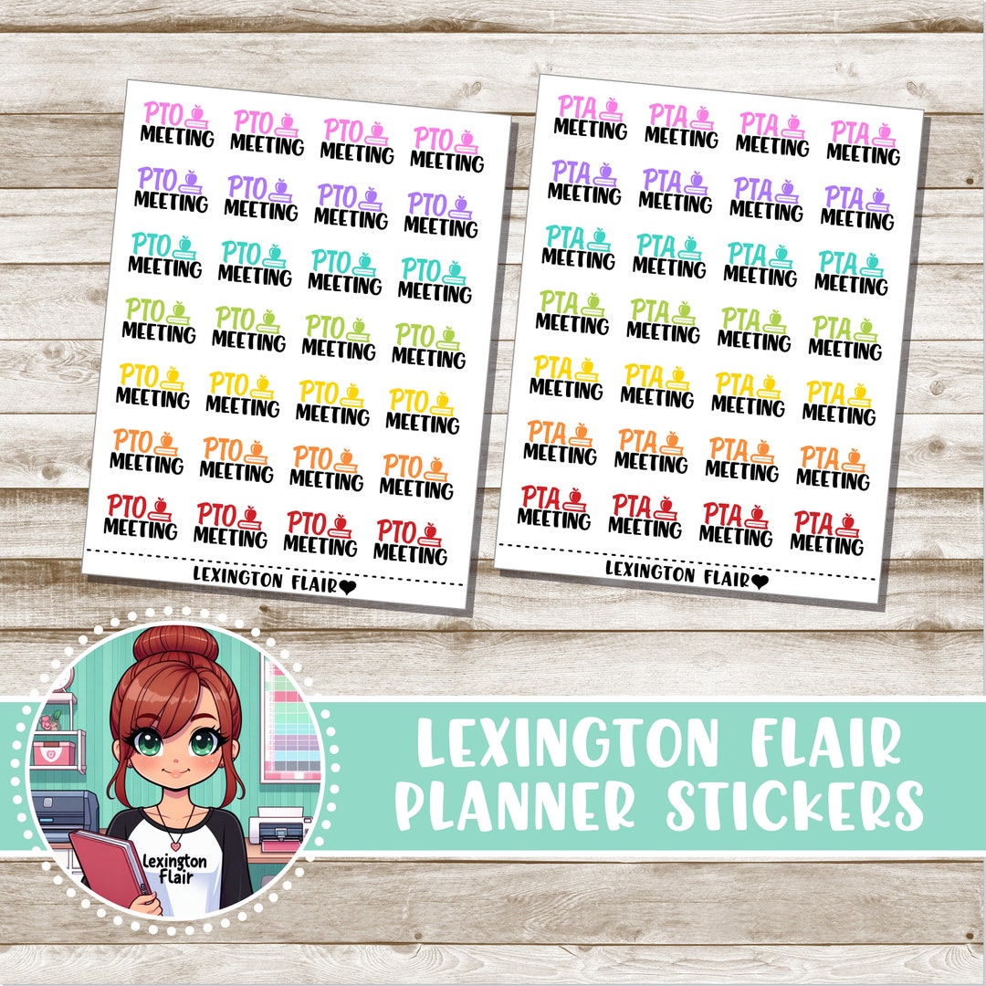 PTO Meeting PTA Meeting Planner Stickers - Etsy