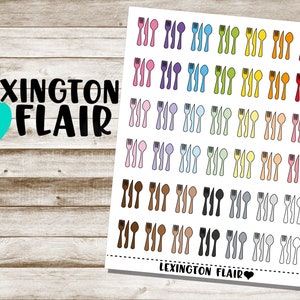 Utensils Icon - Eating Icon - Dinner Icon - Mini - Planner Stickers