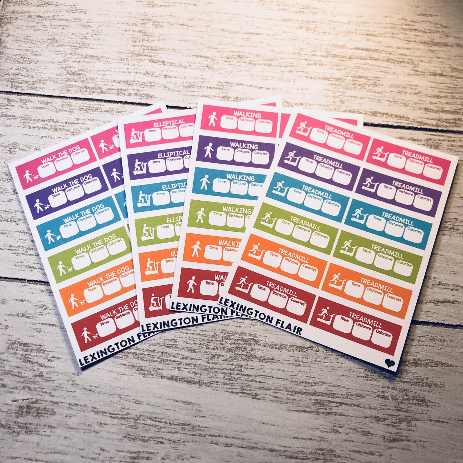 Fitness Tracker Treadmill Walking Elliptical Planner Etsy