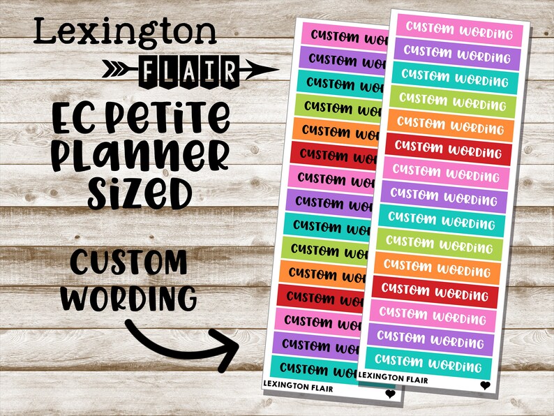 EC Petite Planner Custom Header Planner Stickers Etsy