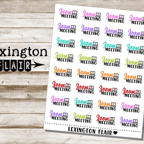 Zoom meeting or class wording - Planner Stickers