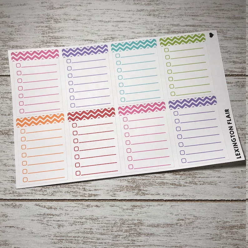 To Do List chevron Header Daily Checklists Planner Stickers | Etsy