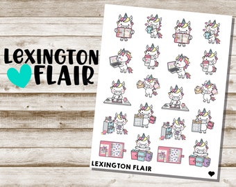 Unicorn "Planning" Planner Stickers