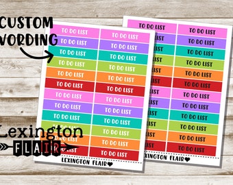 Headers - Titles - M/D/N -  Customize Titles To Your Liking ~ Colorful ~ Planner Stickers