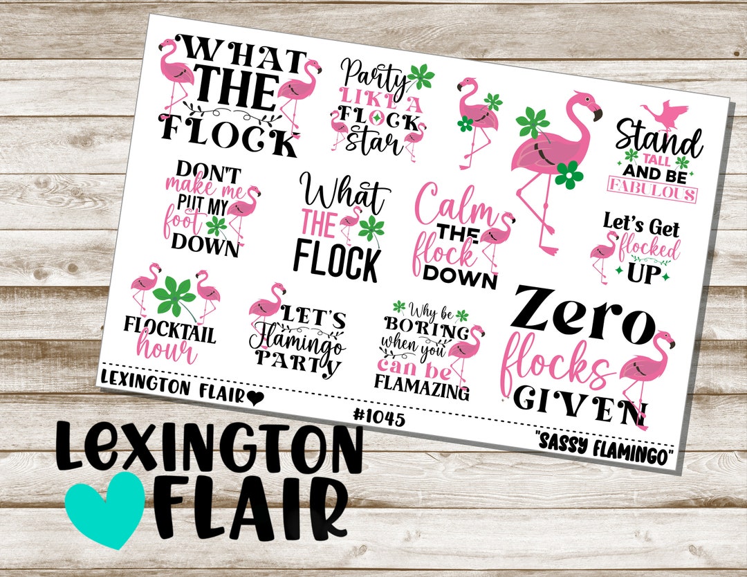 Decorative Stickers - #1045 - Sassy Flamingo - Planner Stickers - Etsy