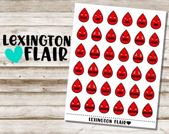 Period Tracking - Kawaii - Planner Stickers*