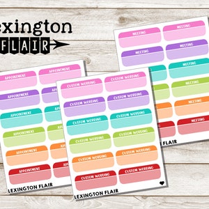 Custom Label Planner Stickers