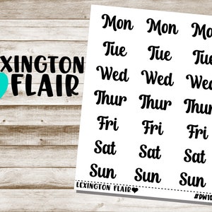 Days of the Week - DW100 - Planner Stickers
