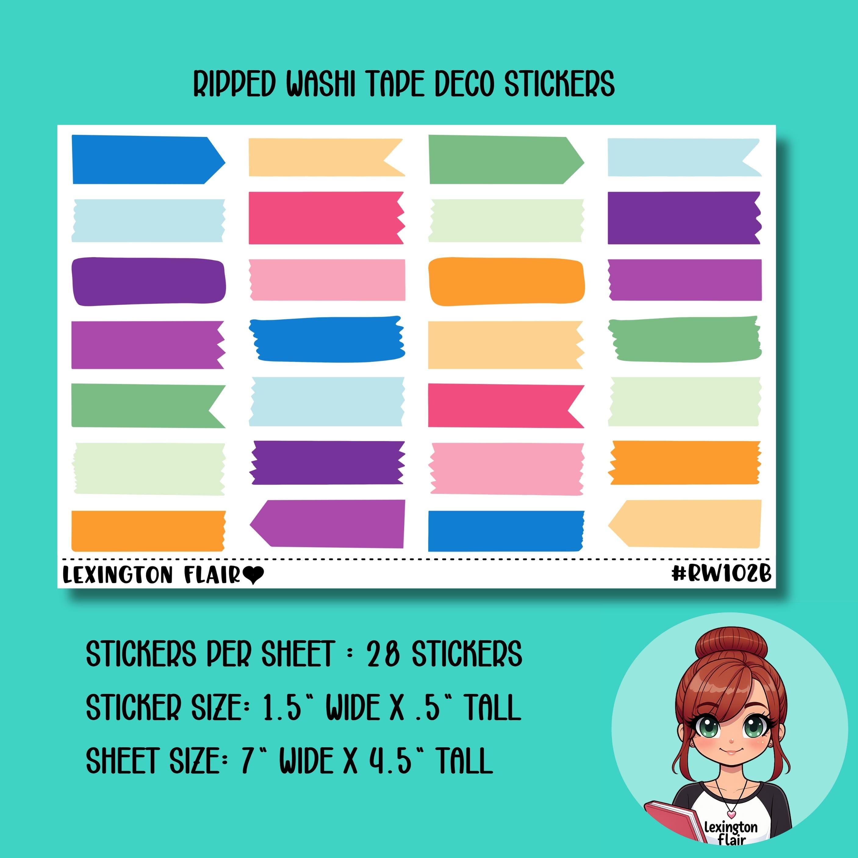 Ripped Paper - Rainbow Cloud - Alcohol Ink - Deco Stickers for Planners ...