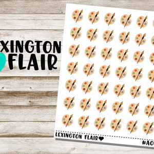 Art - #A05 - Painting - Paint Palette Icon - Planner Stickers