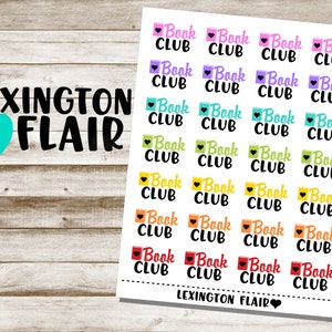 Book Club Planner Stickers
