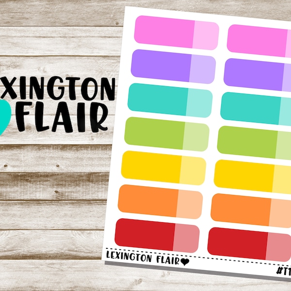 Two-Tone Blank Large Label - #T11 - Planner Stickers