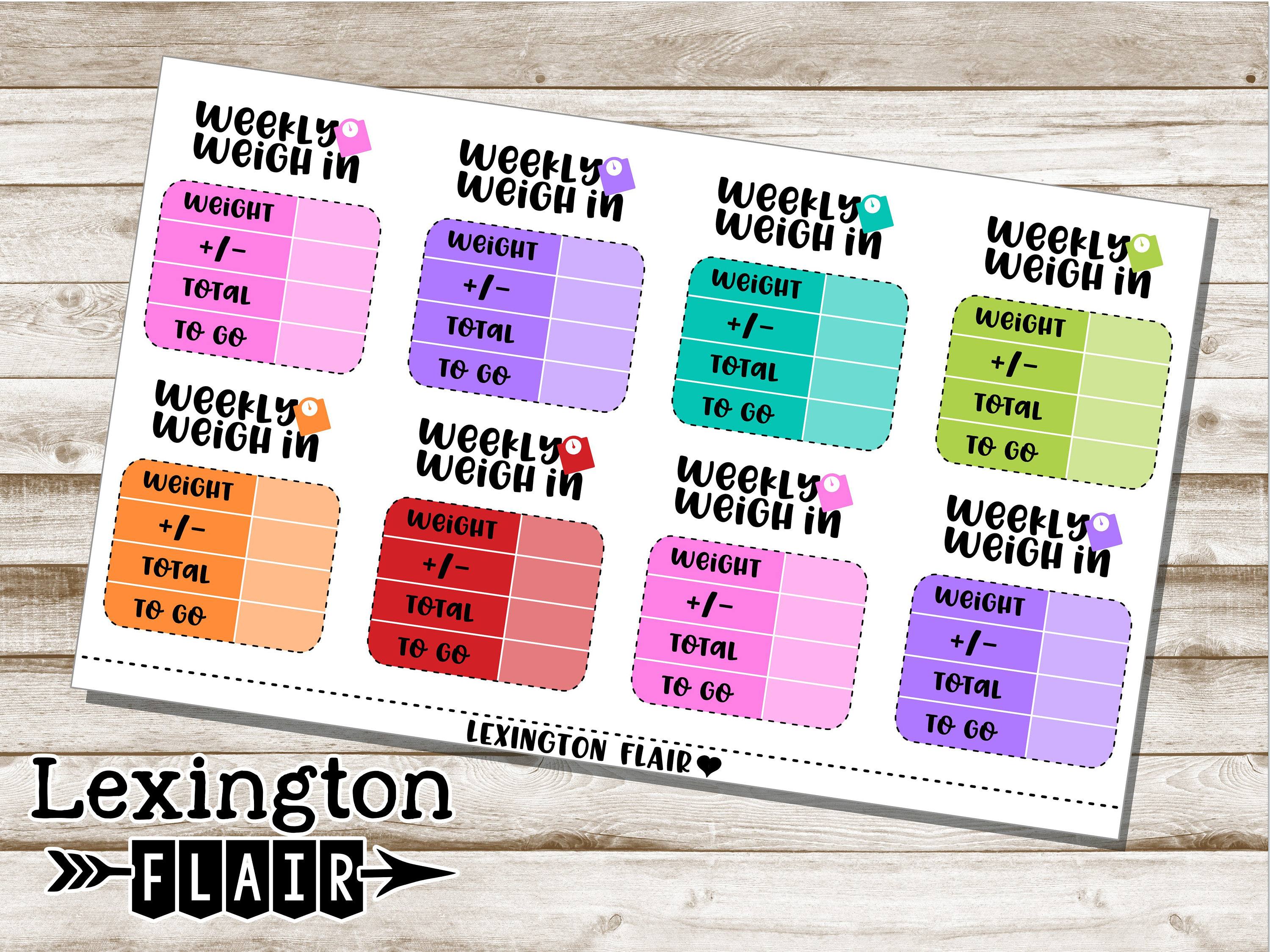 Weekly Weight Tracker Planner Stickers - Etsy