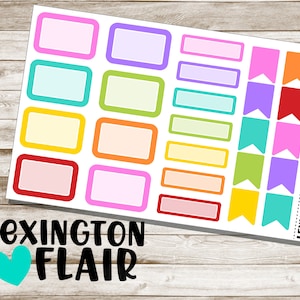 Half Box - Quarter Box - Flag Variety - Planner Stickers* #HQF100 - Etsy