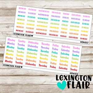 Mini Days of the Week - Block or Cursive Planner Stickers